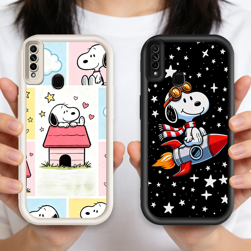 O-43 Snoopy Casing HP Silikon untuk Realme Narzo 10A 6i 20A 5s C85 C2 2 5 10 5i C2s Pro