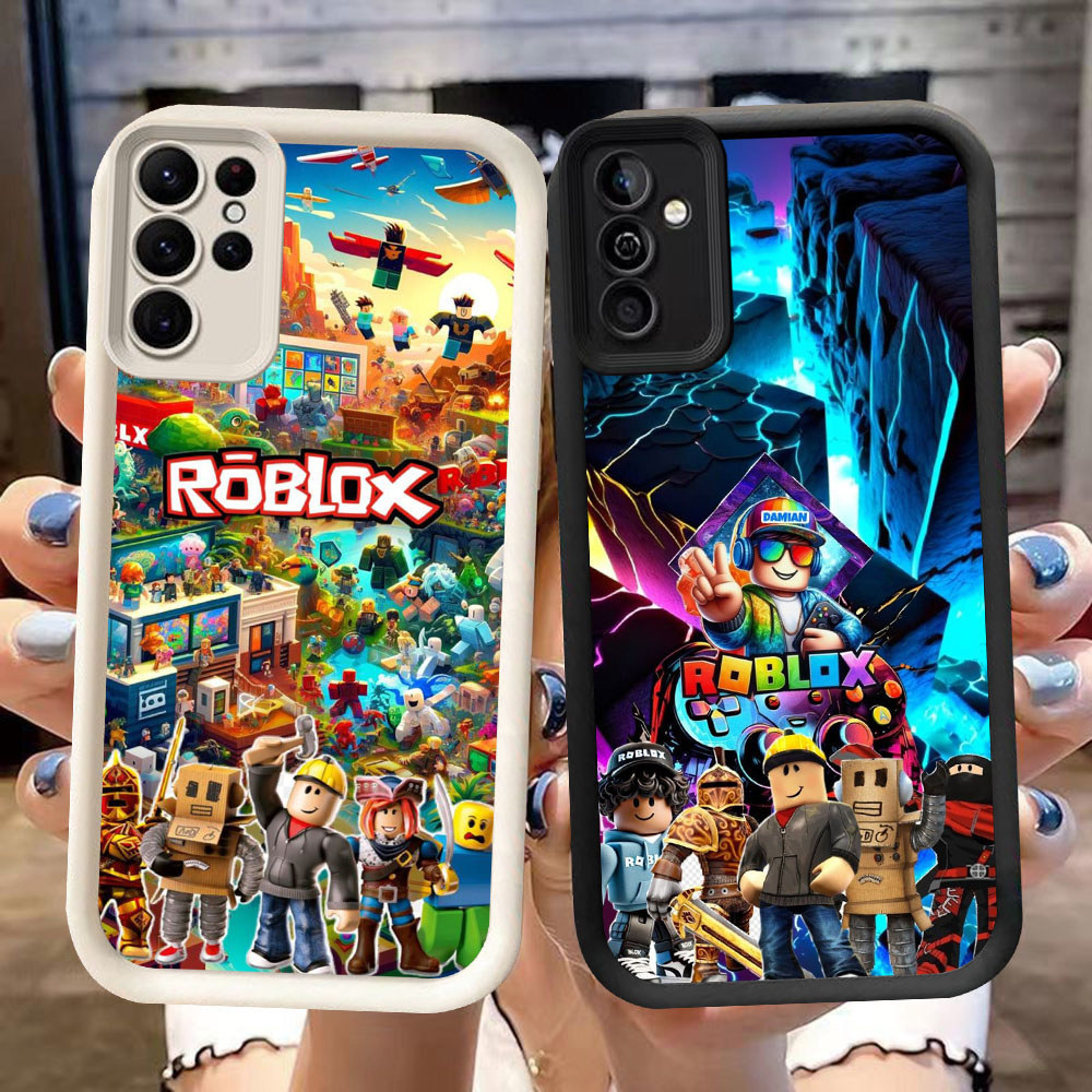 UP-64 Play Roblox Shockproof soft Casing untuk Samsung S21 FE A54 A55 M15 S24 S25 Ultra 5G 4G