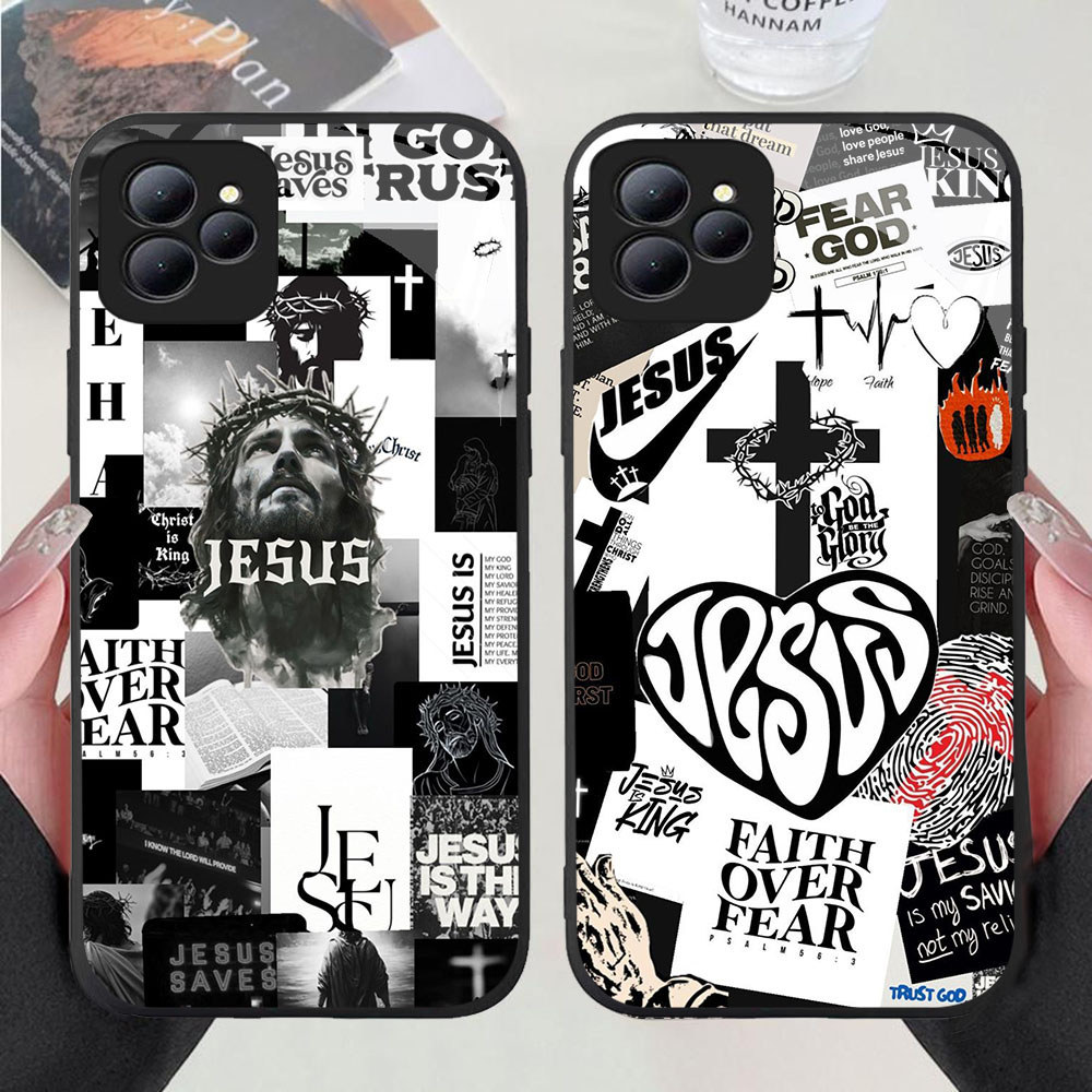 BF-61 Jesus HD Glass Casing untuk Infinix Smart 6 7 8 Hot 9 10 11 Play 30i Note 40 40i 50 50i Pro Pl