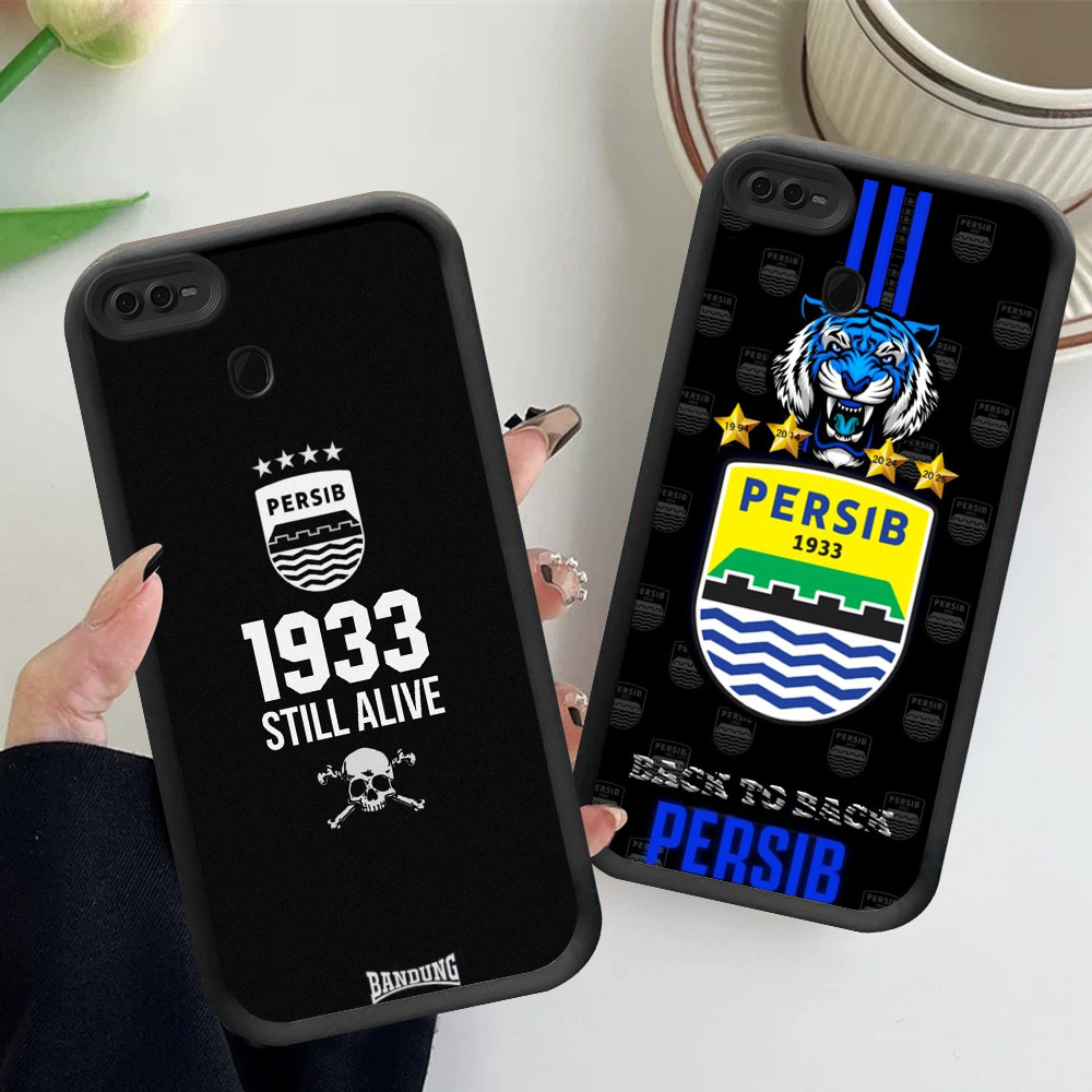 Casing untuk Silikon Hitam OPPO Reno 11 4F 3 5 11F 4 6 Pro 5G SA-18 Persib Bandung