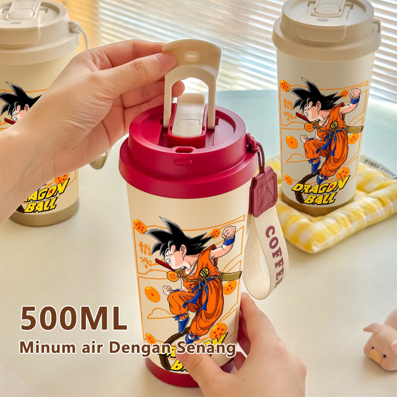 Goku Dragon Ball Anime COD  Tumbler kopi 500ml  Bottle Premium Termos air panas  Stainless steel 316
