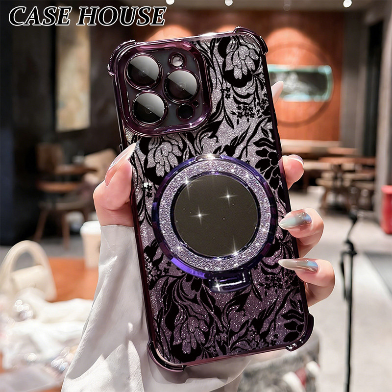 Glitter Card Case HP Oppo A93 2020 A76 A12s A5i A74 A5 2020 Stand Holder Cermin Casing Oppo A37 A53 