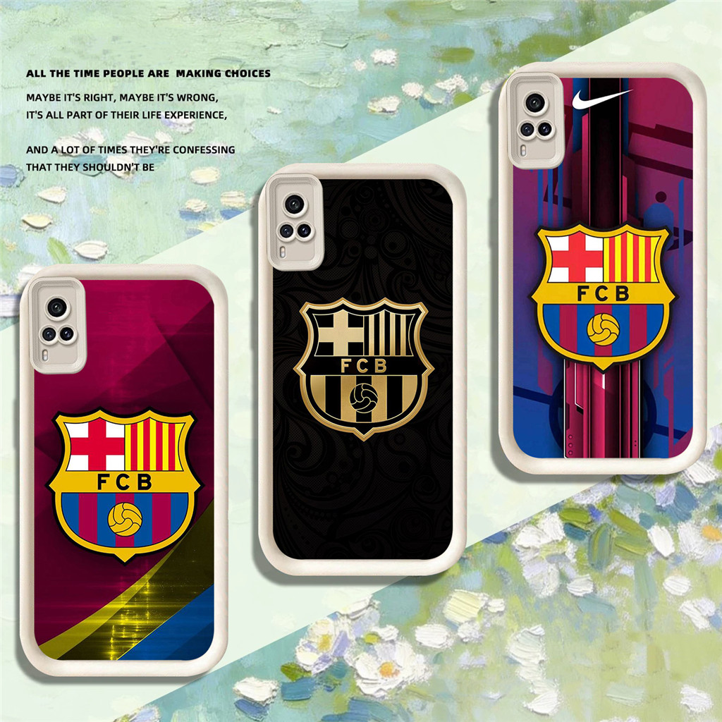 Casing hp untuk VIVO Y200 Y35 V30E Z1 Y19S V40 Y28 2024 Pro Lite 5G NO-8 FCB Barcelona