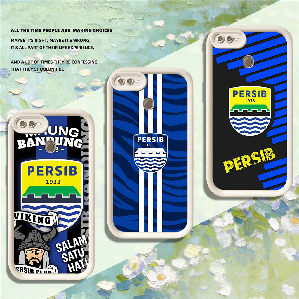 Casing untuk Silikon Hitam OPPO Reno 3 4 4F 5 6 11 11F Pro 5G NO-19 Persib Bandung