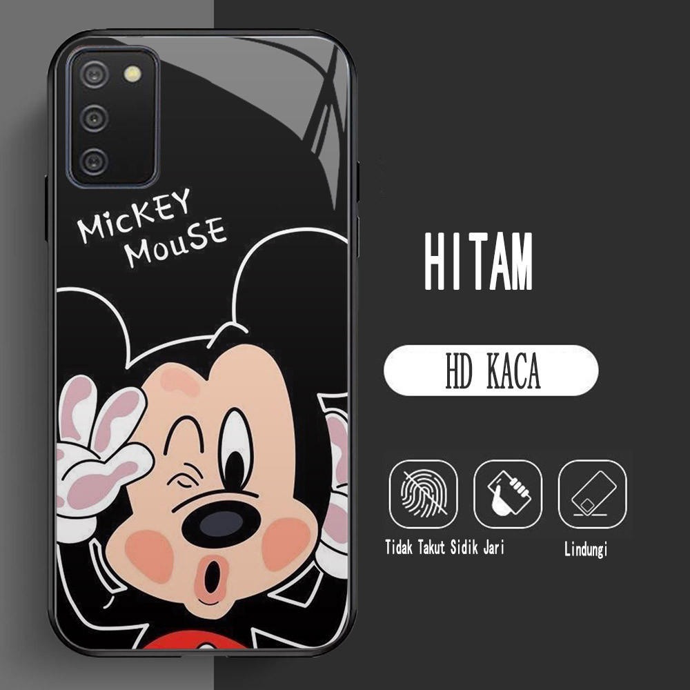 Y-5 Mickey Mouse HD Kaca Casing untuk Samsung A03S A51 M02S A71 A31 A02S Case