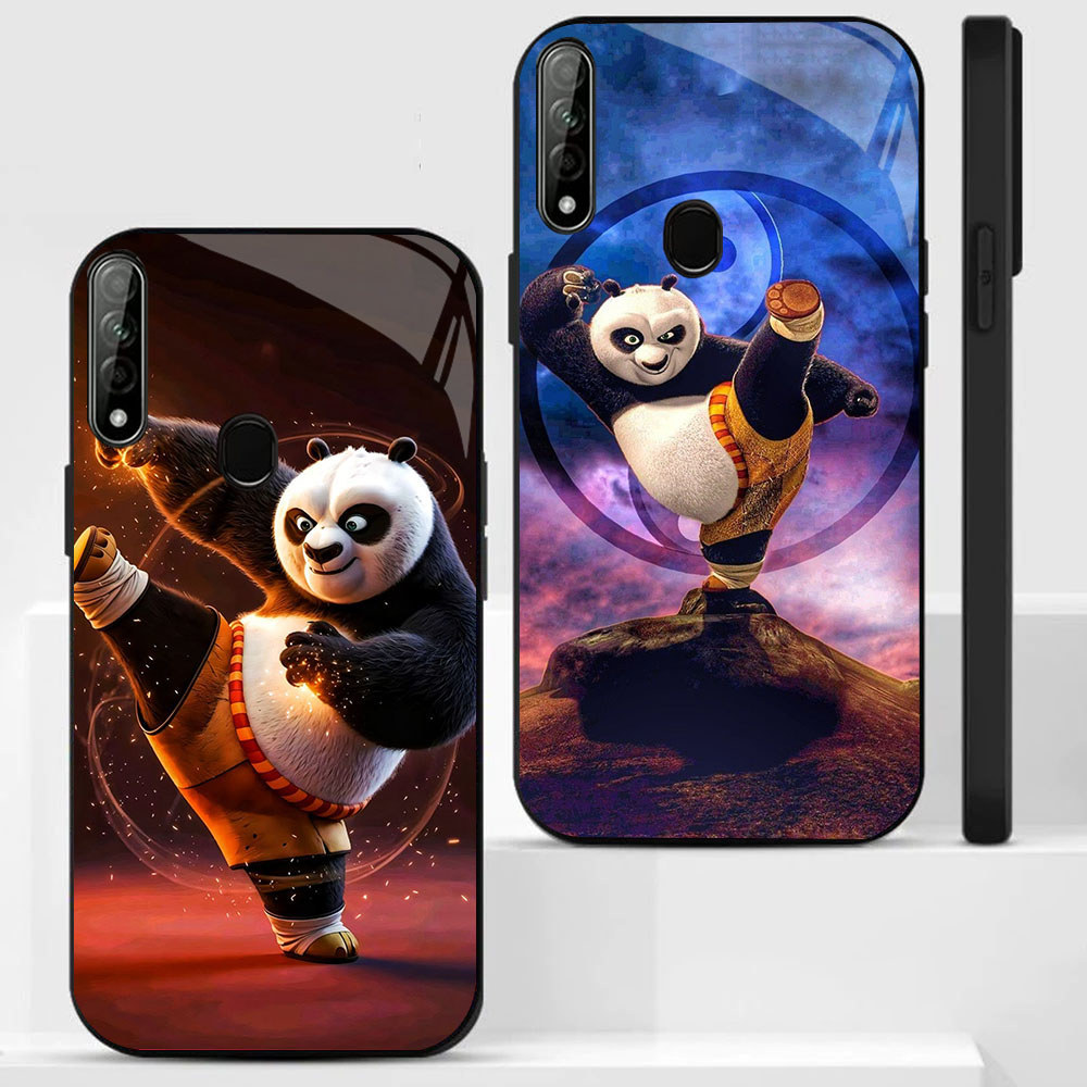 UP-49 Kung Fu Panda Casing KACA untuk OPPO A53S A53 A33 A32 A31 2020 4G