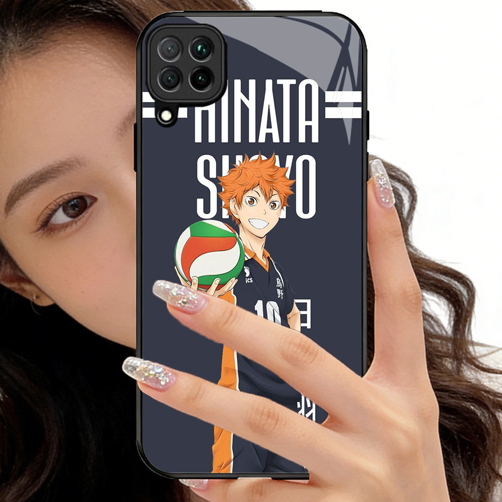 O-21 Haikyuu Casing ponsel kaca tempered Samsung A22 A12 M12 M32 5G