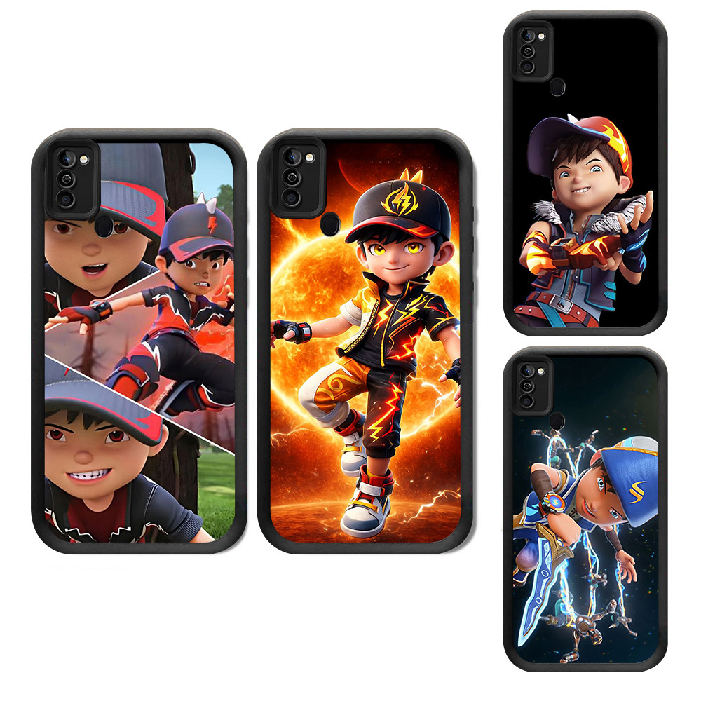 Hitam Casing untuk Infinix HOT Smart Note 12 GT 8 50 30 10 PLAY Pro FB-4 BoBoiBoy Galaxy Series