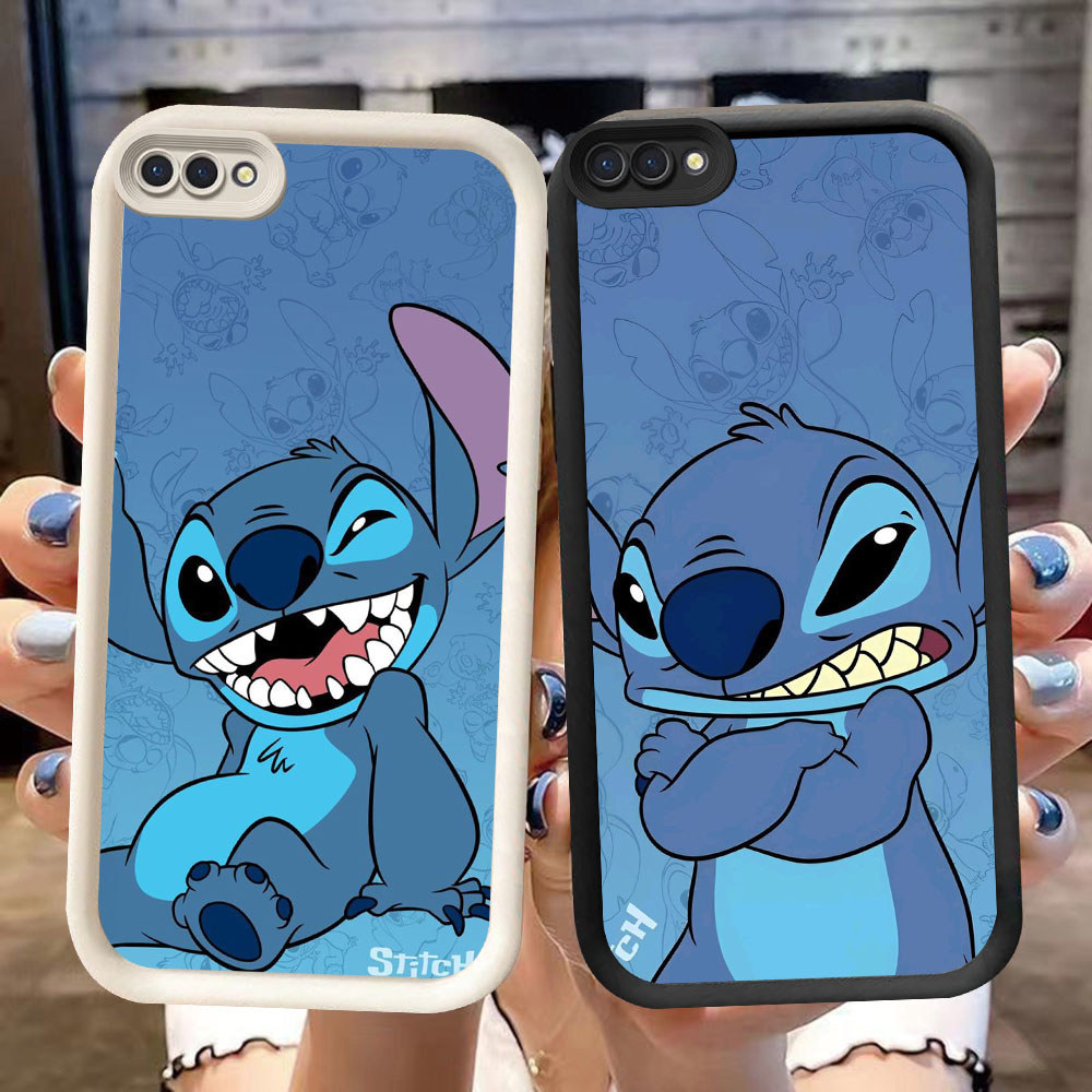 UP-75 Stitch Shockproof soft Casing untuk OPPO A12s A12E A3S A1K A12