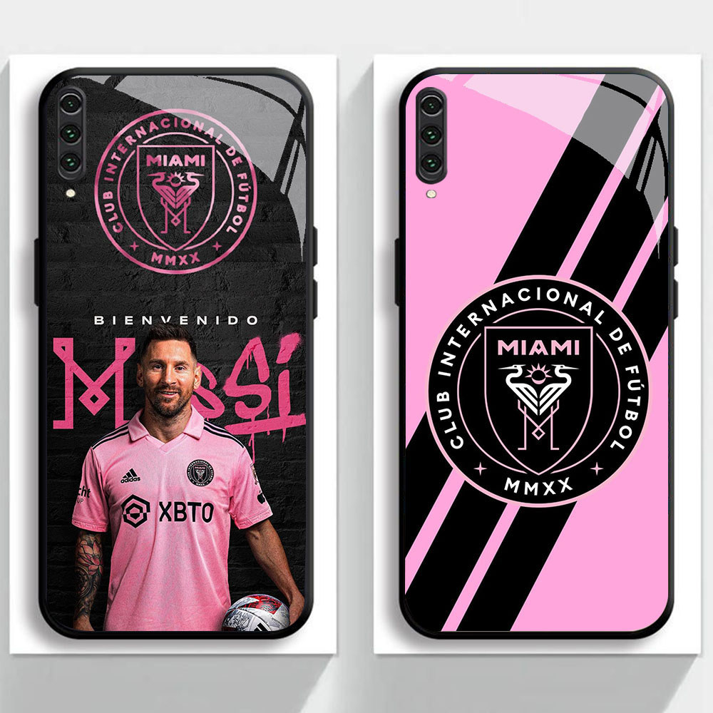BF-58 Inter Miami HD Glass Casing untuk Samsung A50 A70S A70 A10 A02 A7 Note 10 Pro Plus