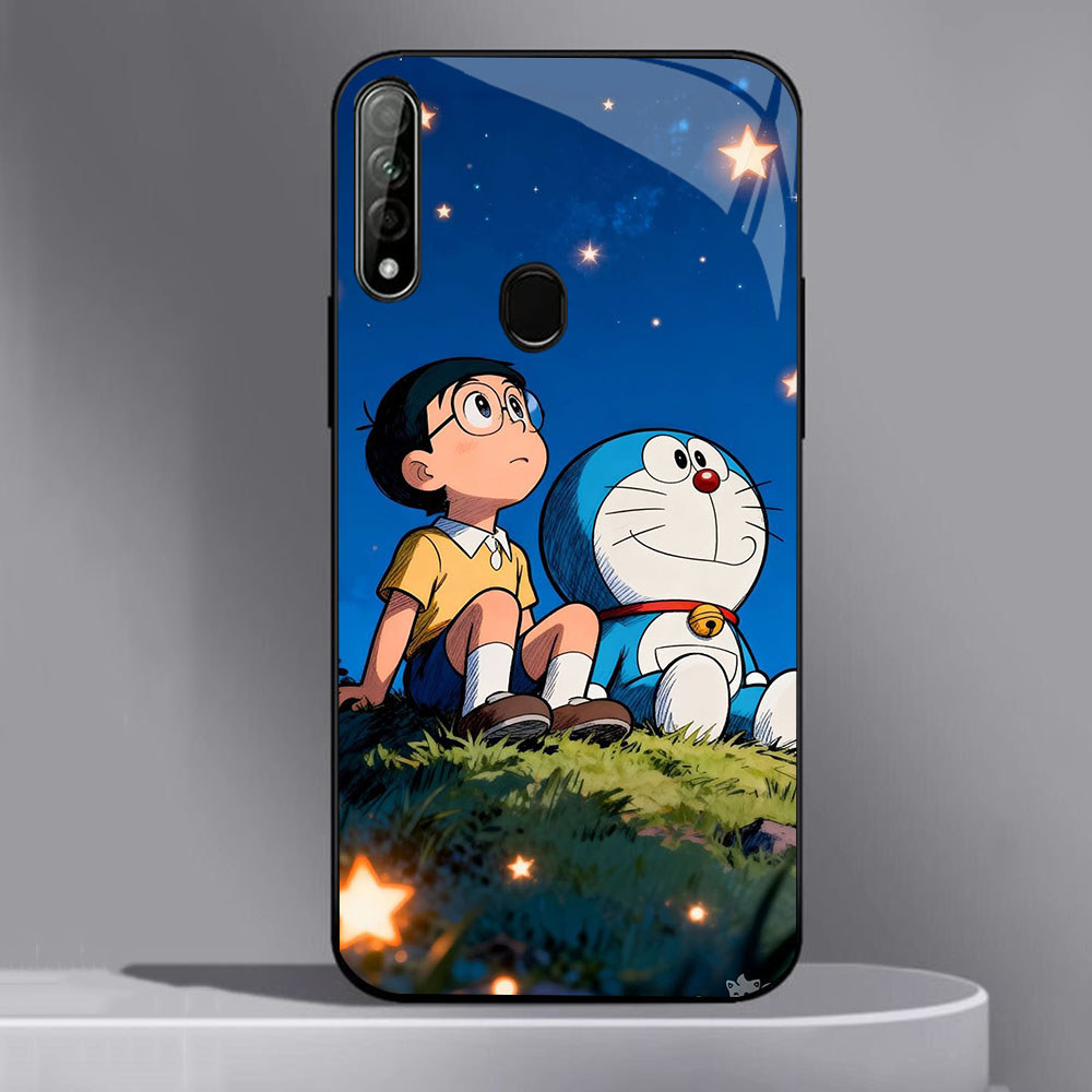 GP-36 Doraemon shockproof KACA Casing untuk OPPO A53S A32 A31 A33 A53 2020