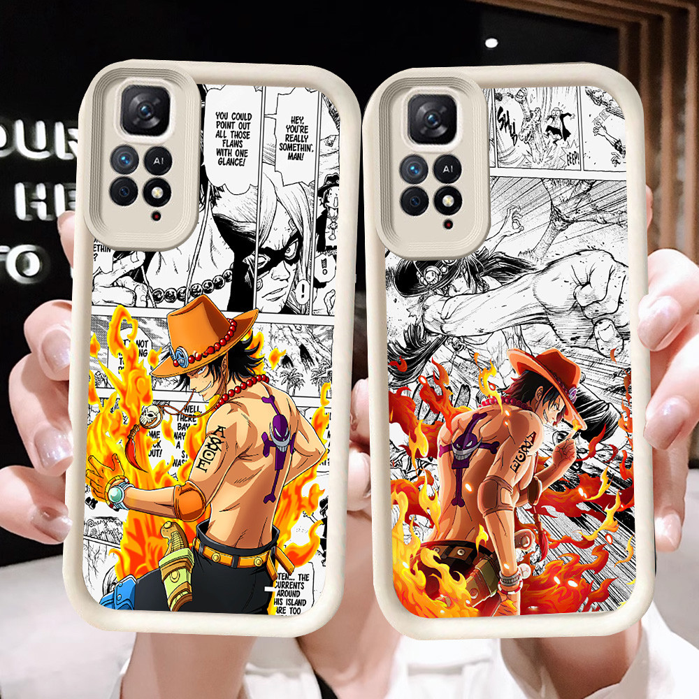 N-37 One Piece Ace Soft Casing untuk Xiaomi Redmi Note 11 SE 11S Pro 5G
