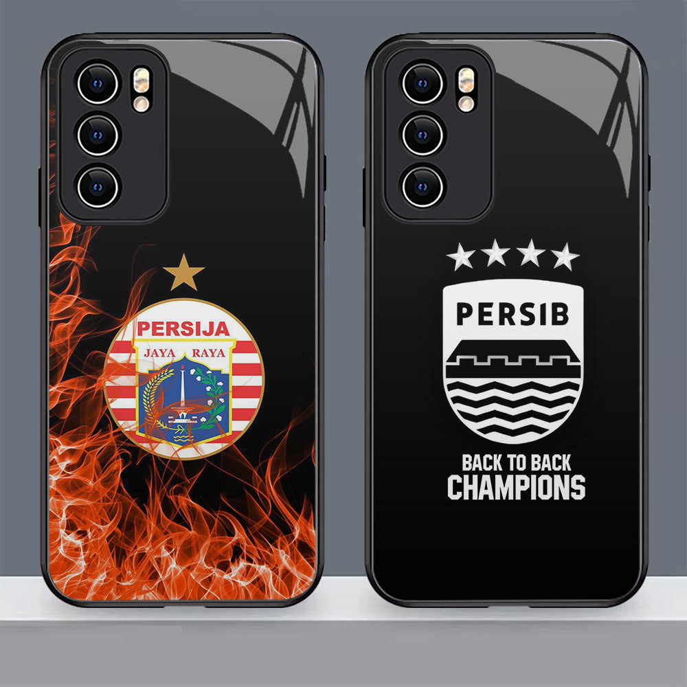 N-65 Persib HD Kaca Casing untuk Xiaomi POCO M3 M4 11 C65 X6 X5 M6 C71 12 Pro Lite 5G Case