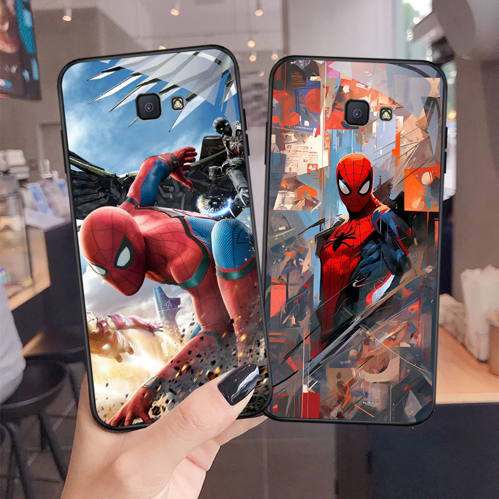 FA-47 Spider-Man Marvel HD Glass Case Casing Kaca untuk Samsung A73 J7 Core A32 A52S A72 J4 A33 A53 
