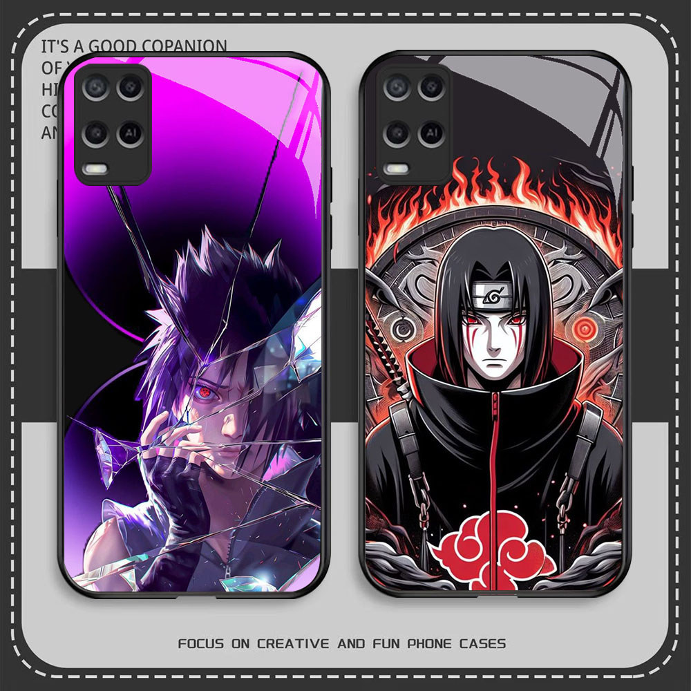 BQ-32 Uchiha Itachi HD Glass Casing HP Realme 2 8 8i 9 C30 C30S Narzo 50 Pro