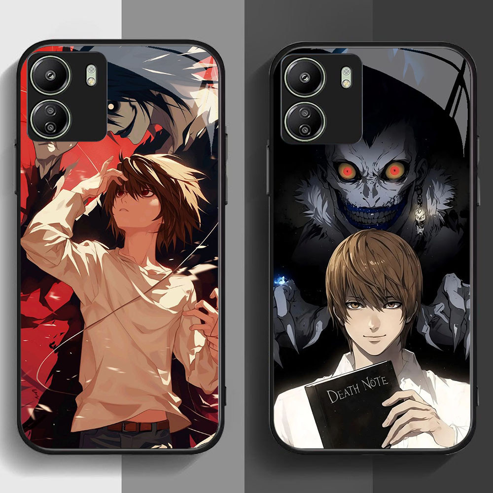 BQ-51 Death Note HD Glass Casing untuk Xiaomi Redmi 13C A1 A2 Note 13 Pro Plus Poco C65 X6