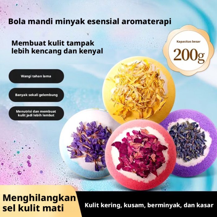 Bola mandi kelopak bola garam mandi mandi kaki mandi bola effervescent bola mandi bunga kering bola