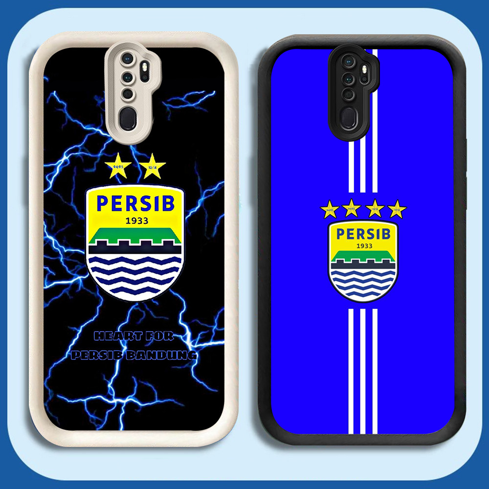Casing untuk Silikon Hitam OPPO Reno F25 F23 F21 F19S F9 10 Pro 5G NO-19 Persib Bandung