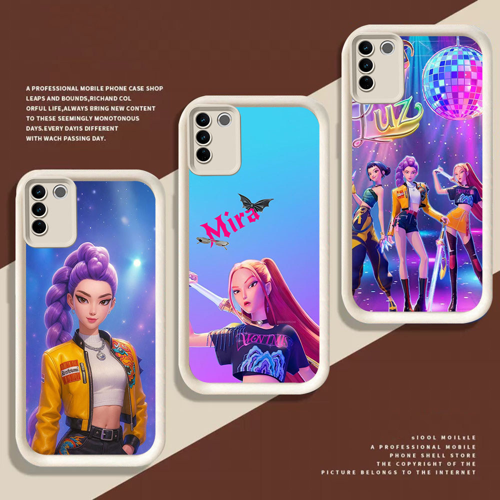 Simple Premium Case Casing hp untuk VIVO IQOO V29E Z9X Z9 V15 S1 V20 Pro 5G AB-8 KPop Demon Hunters