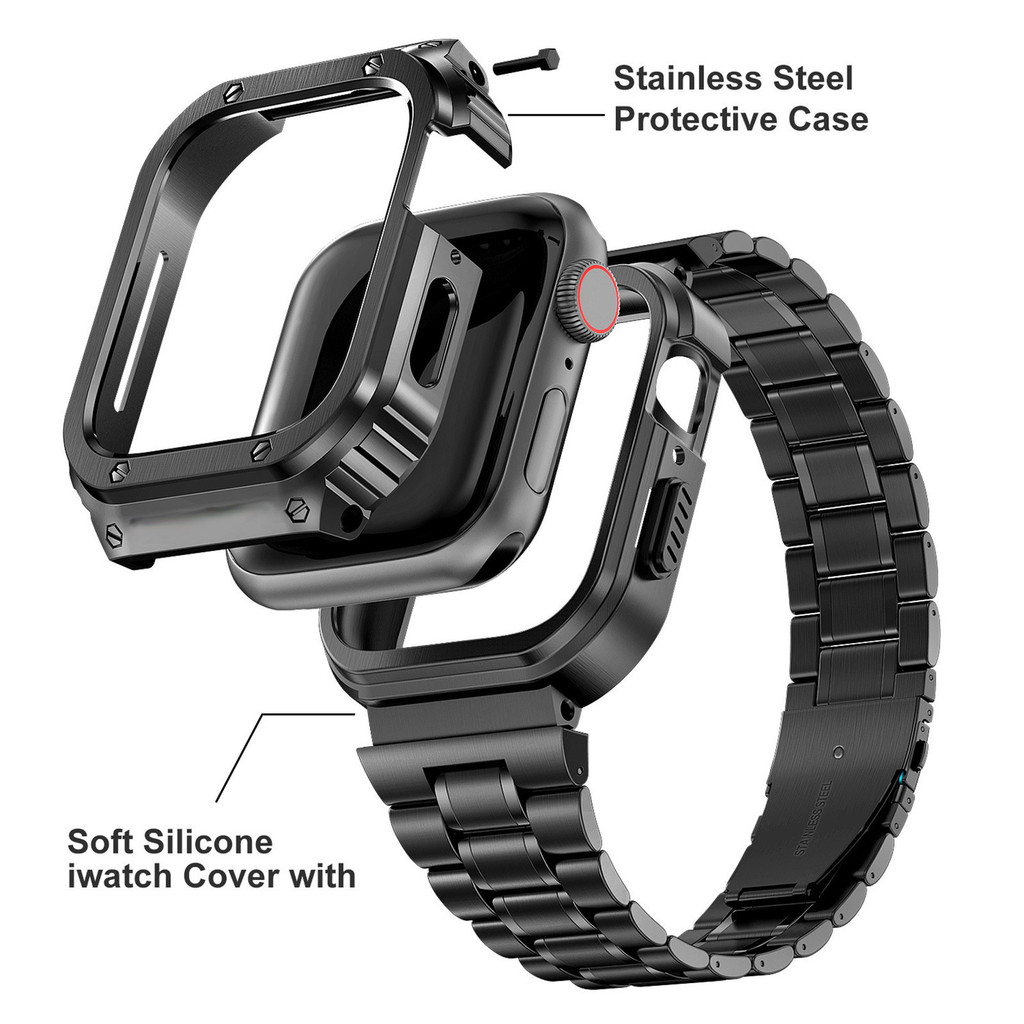 Aksesoris Tambahan Cocok untuk tangan iWatch, terintegrasi lima butir, tali Apple, casing jam tangan