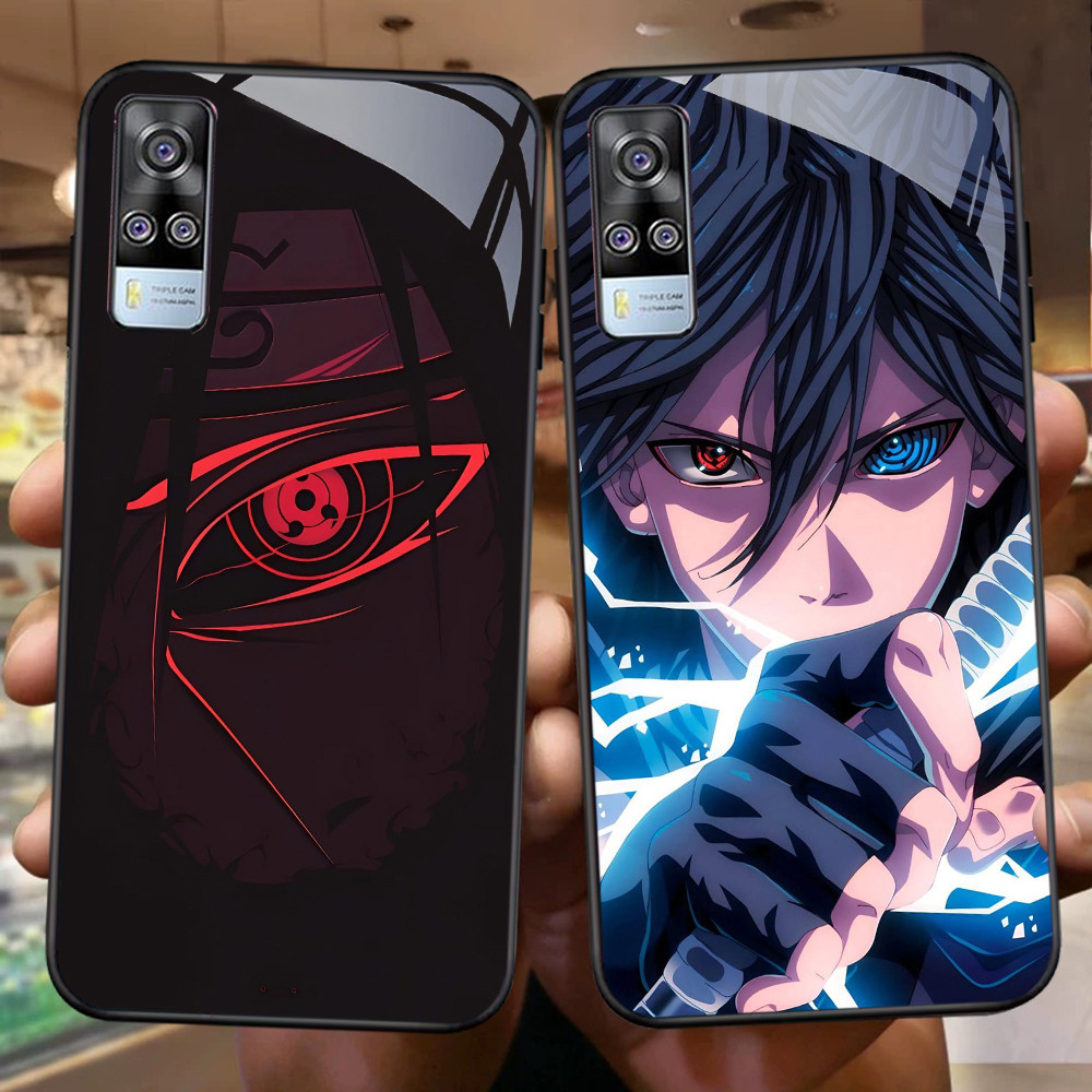 FB-25 Naruto Sasuke HD Glass Case Casing Kaca untuk VIVO Y51 Y89 V21 V21S X23 Y85 V20 Y31 Y52 Y53S 2