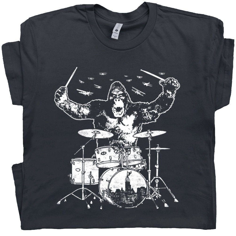 Kaos Drum Lucu, Kaos Drummer Kaos Oversize Keren Untuk Pria Wanita Laki-Laki Anak Laki-Laki, Kaos Dr