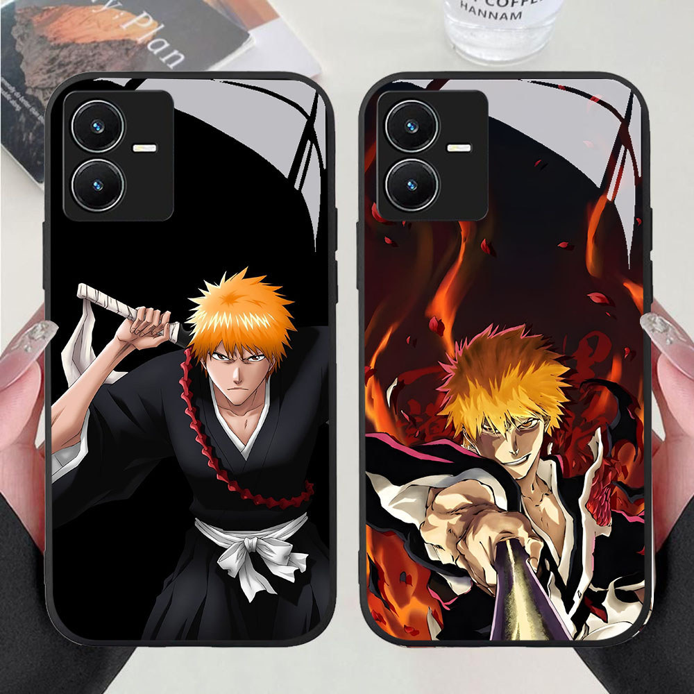 BQ-40 Bleach HD Glass Casing untuk VIVO Y22 Y35 Y75 Y28 Y22S V25 Y55 iQOO Z6