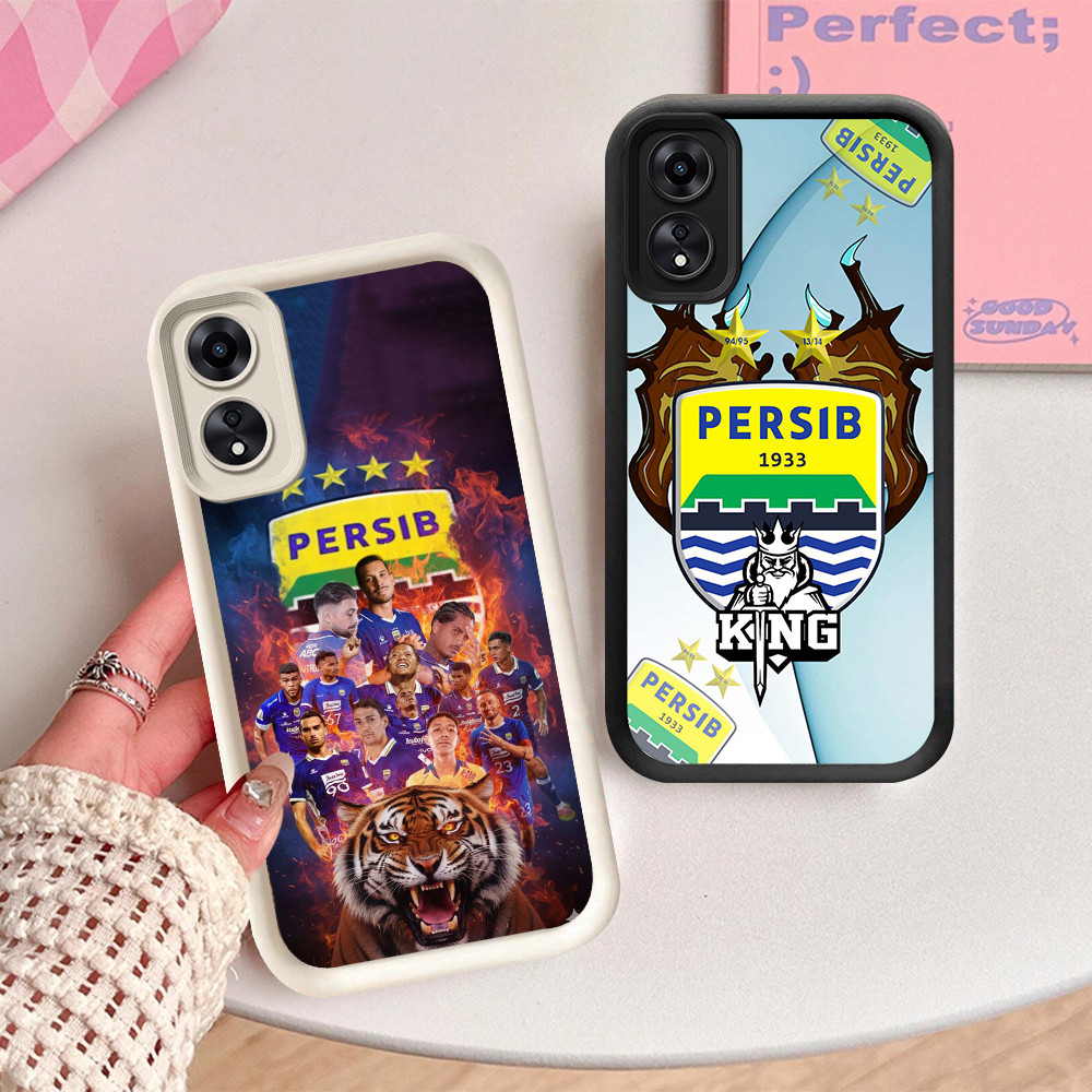 Casing untuk Silikon Hitam OPPO RENO 13F 2F 2Z A5X A5 A5i PRO 5G SA-3 Bandung Persib
