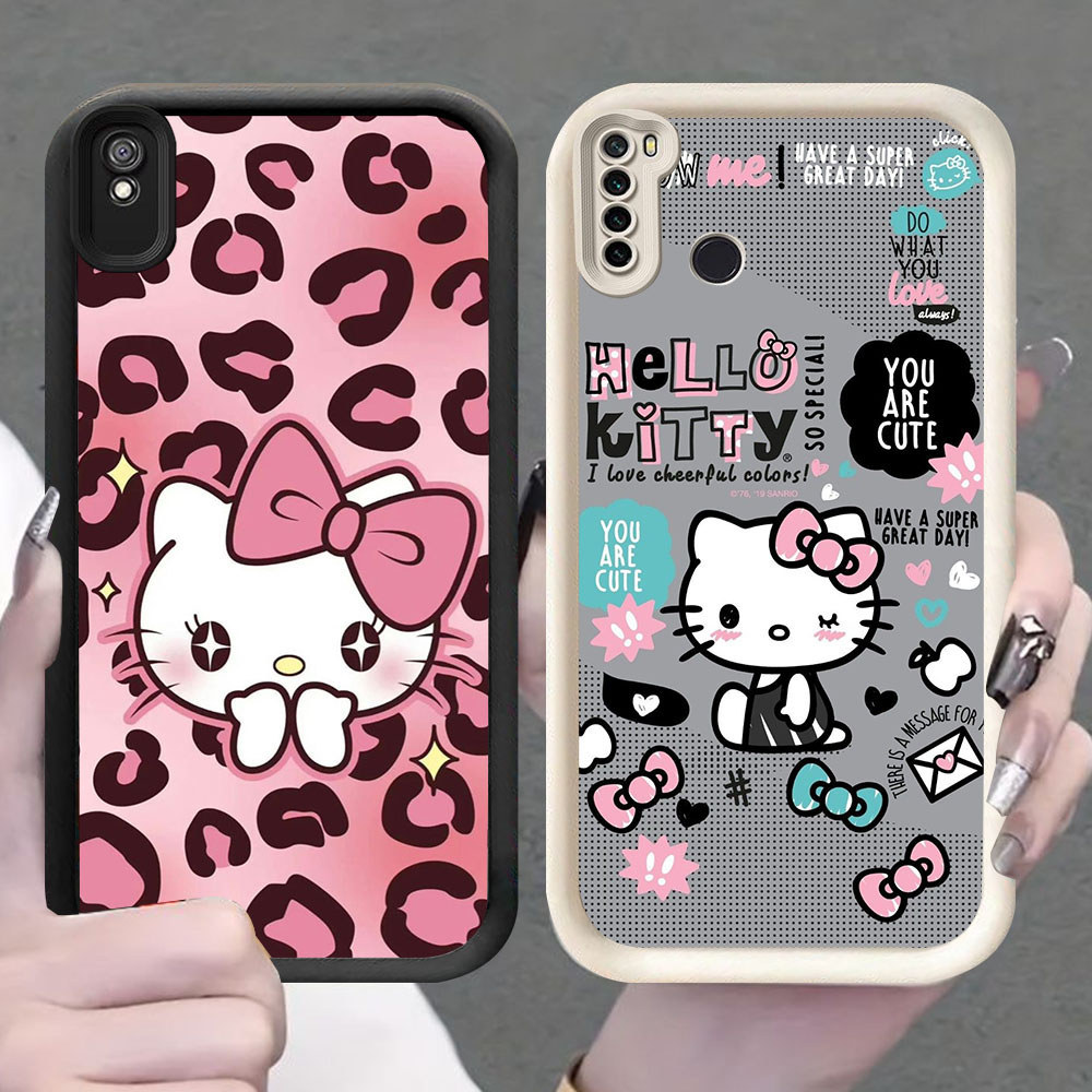 TK-47 Hello Kitty Casing HP Untuk Xiaomi Redmi Note 5 6A 7 9A A5 9T Poco M3 C71 Pro Plus