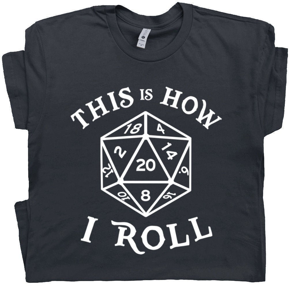 Kaos Dadu 20 Sisi, Kaos Dungeons And Dragons Untuk Pria Wanita, Kaos Rpg, Kaos Magic The Gathering, 