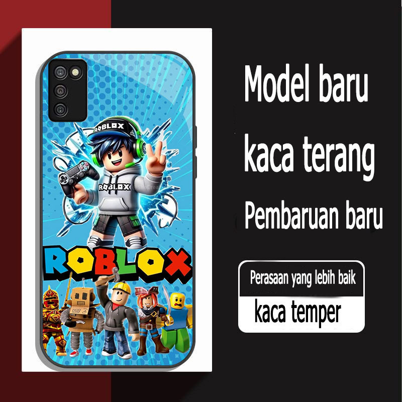 TS-44 FREE ROBLOX KACA lembut hitam Casing untuk Samsung A51 164mm A71 M02S 166mm A02S A03S