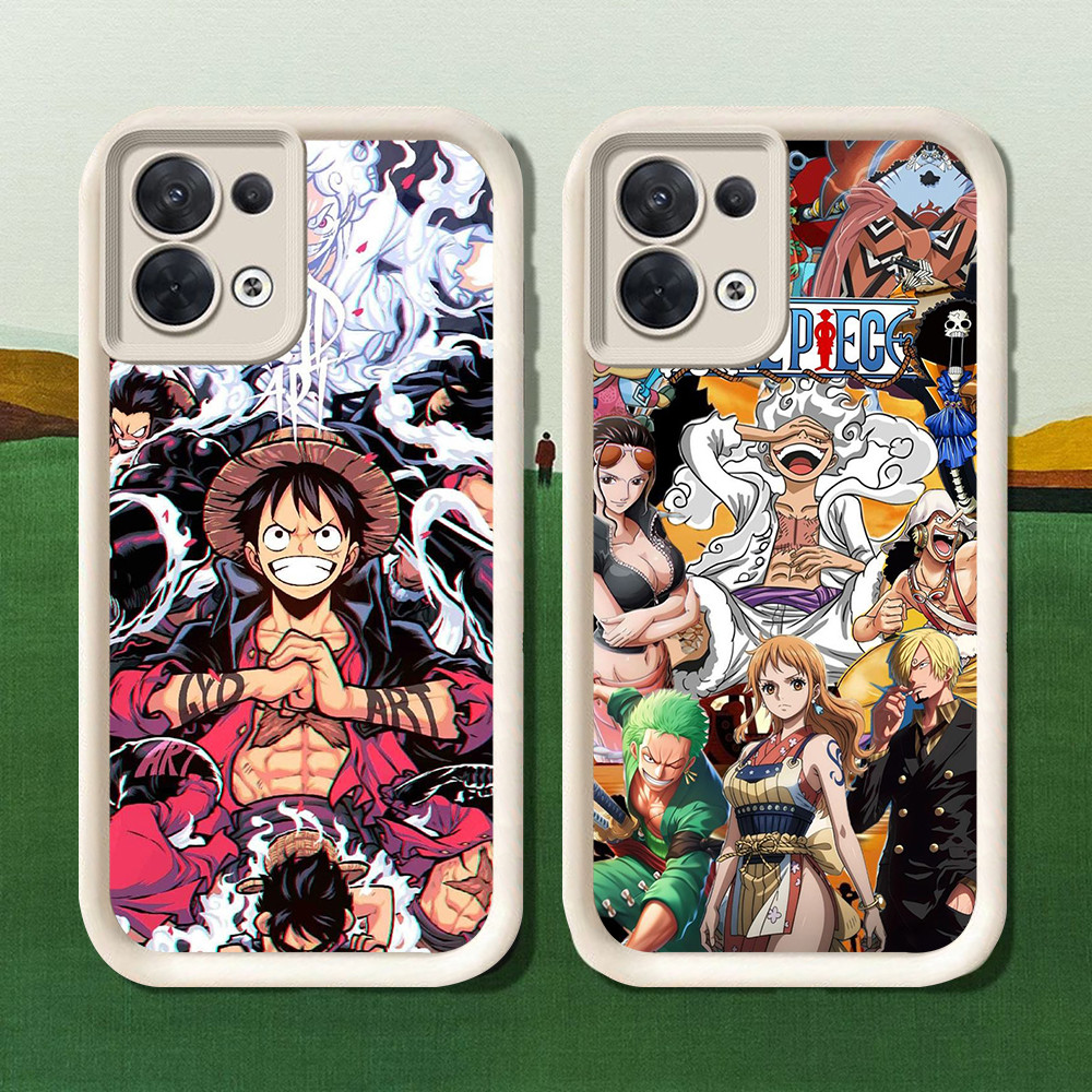 Casing untuk Silikon Hitam OPPO A92 A91 A78 A77s A77 A76 A9 5G AB-13 One Piece