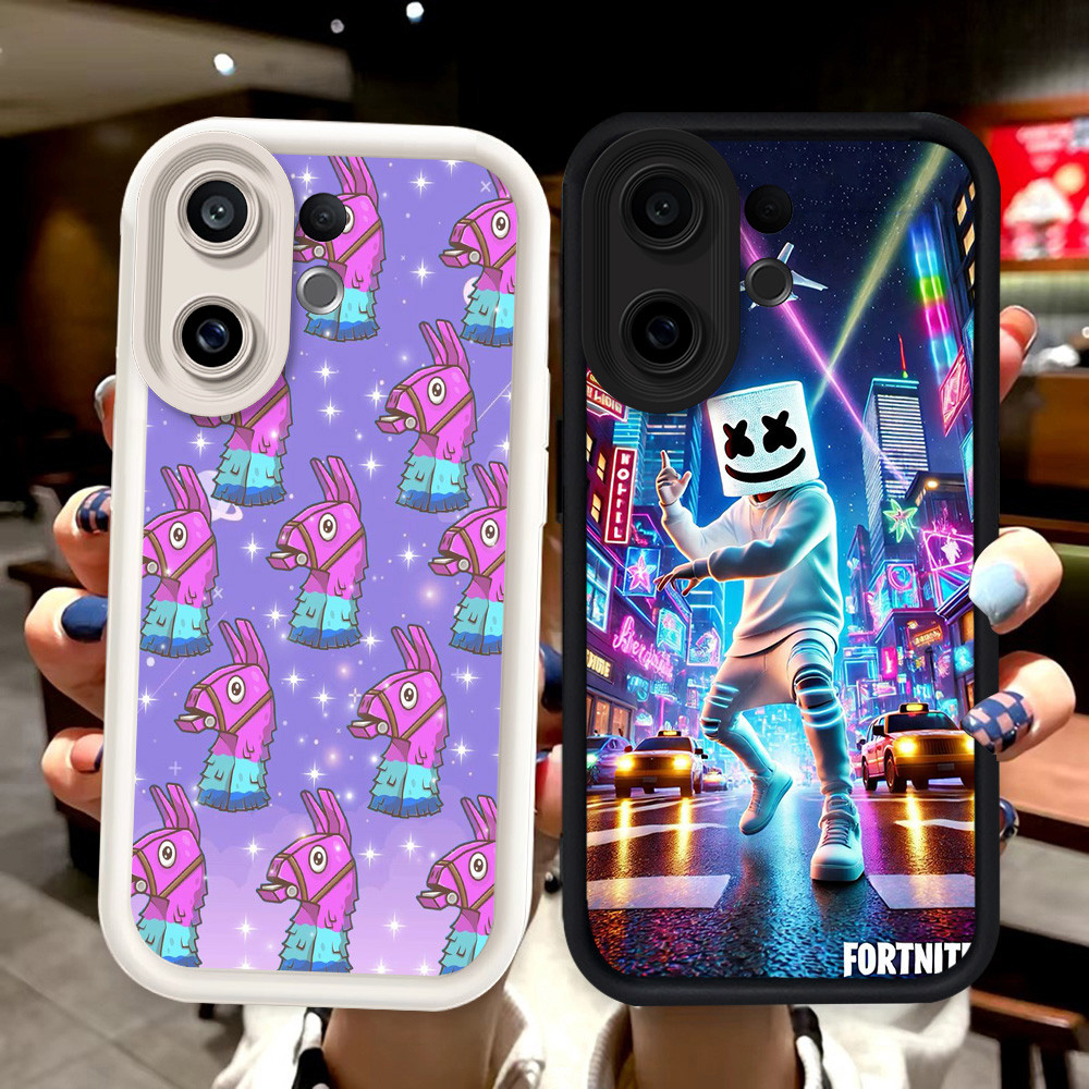 N12 Fortnite game Silikon hitam putih Casing untuk VIVO T1 V60 Lite Y21d 5G Case