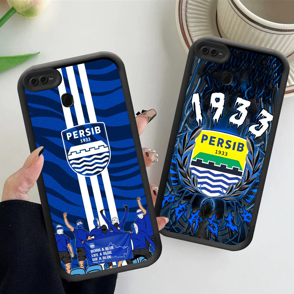 Casing untuk Silikon Hitam OPPO Reno 11 4F 3 5 11F 4 6 Pro 5G SA-3 Bandung Persib