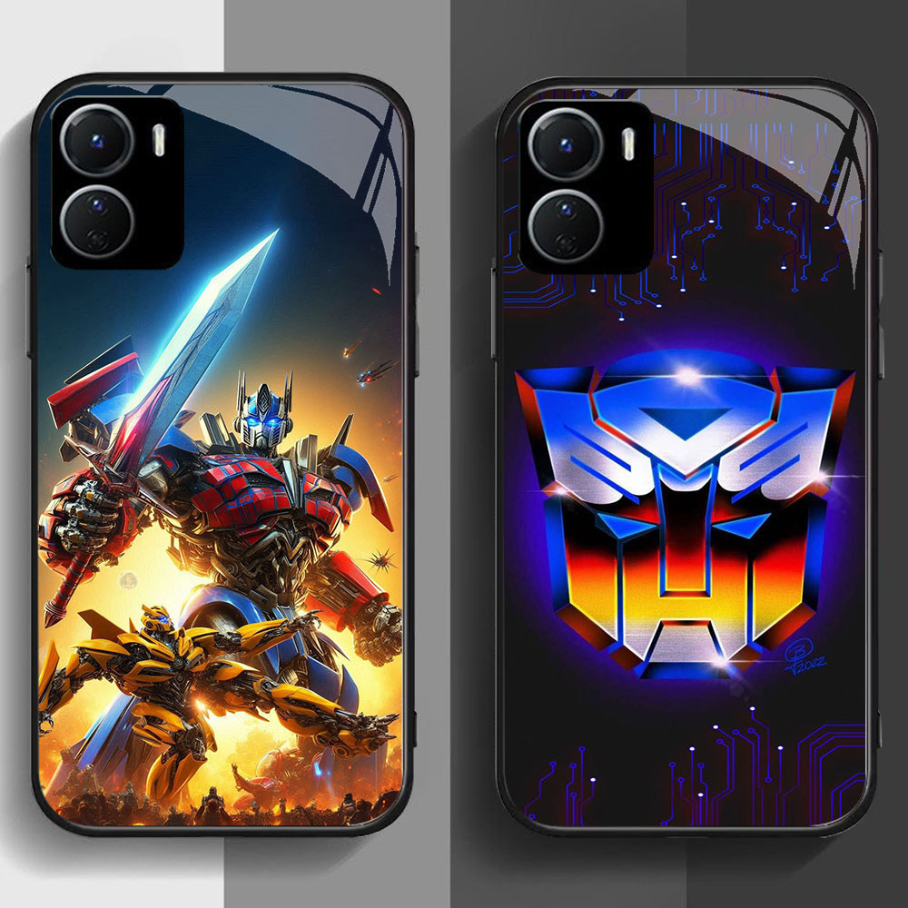 BQ-43 Bumblebee Transformer HD Glass Casing untuk VIVO Y16 Y15S Y01 Y56 Y36 Y27S Y15A Y36i Y17S iQOO