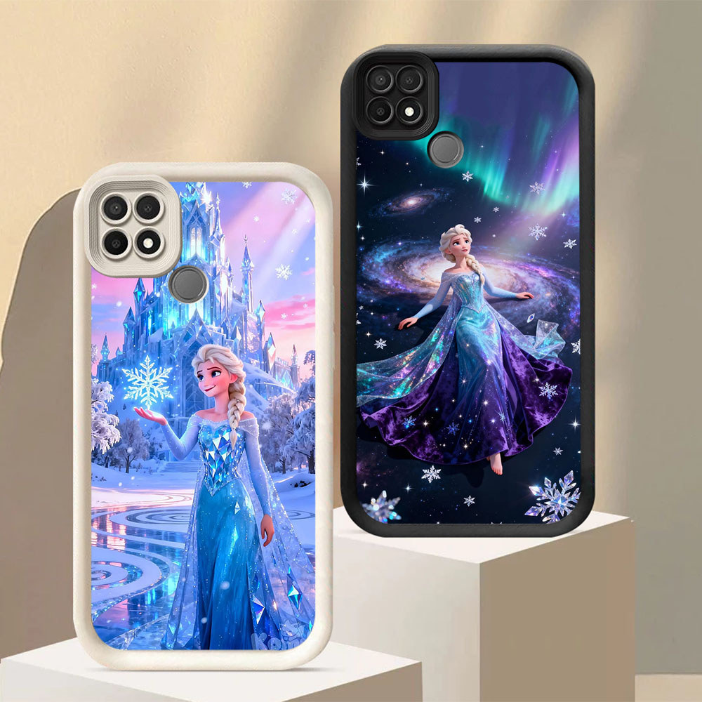 TS-64 Princess Elsa Shockproof soft Casing untuk Realme Narzo Note 70 C21 C25Y C21Y 13 12 30A 20 80 