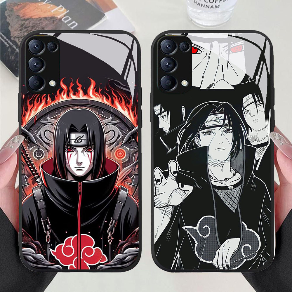 BQ-64 Itachi Uchiha HD Glass Casing HP OPPO A91 F15 Reno 3 4 5 6 6Z 7