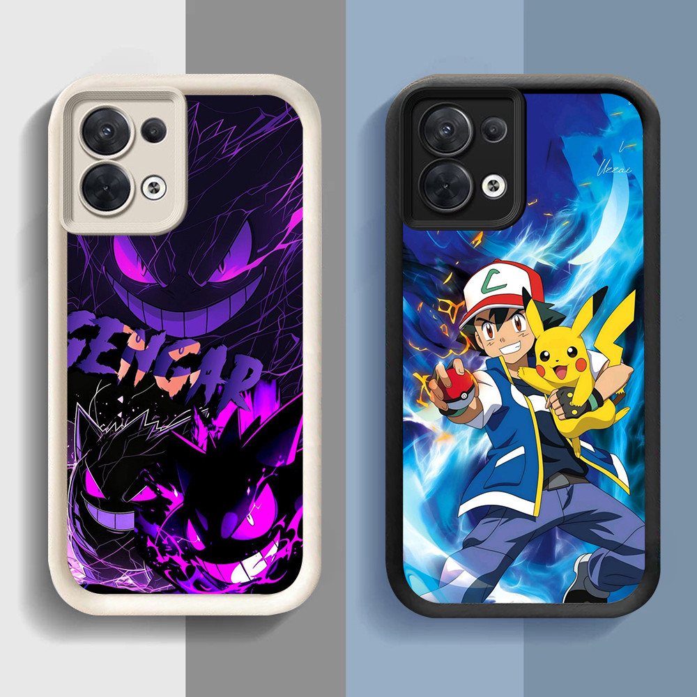Casing untuk Silikon Hitam OPPO A92 A91 A78 A77s A77 A76 A9 5G AB-17 Pokemon Pocket Monsters