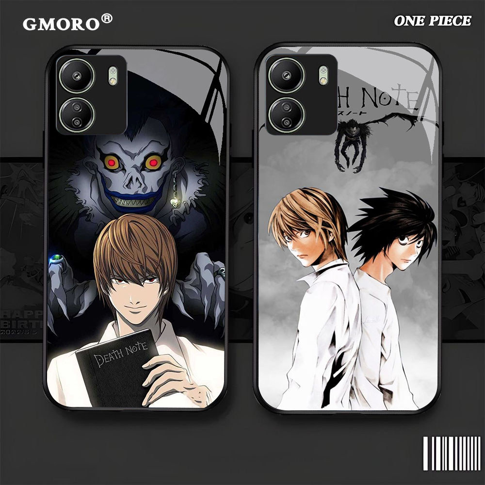 TK-43 Death Note HD Glass Casing untuk Xiaomi Redmi 13C A1 A2 Note 13 Pro Plus Poco C65 X6