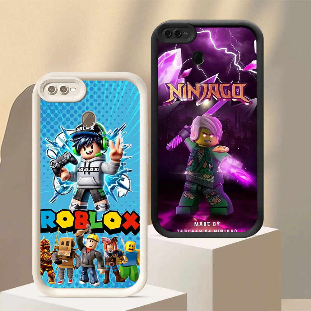 TS-44 FREE ROBLOX Shockproof soft Casing untuk OPPO A12 F9 A5S F7 A12s A7 2018 Pro