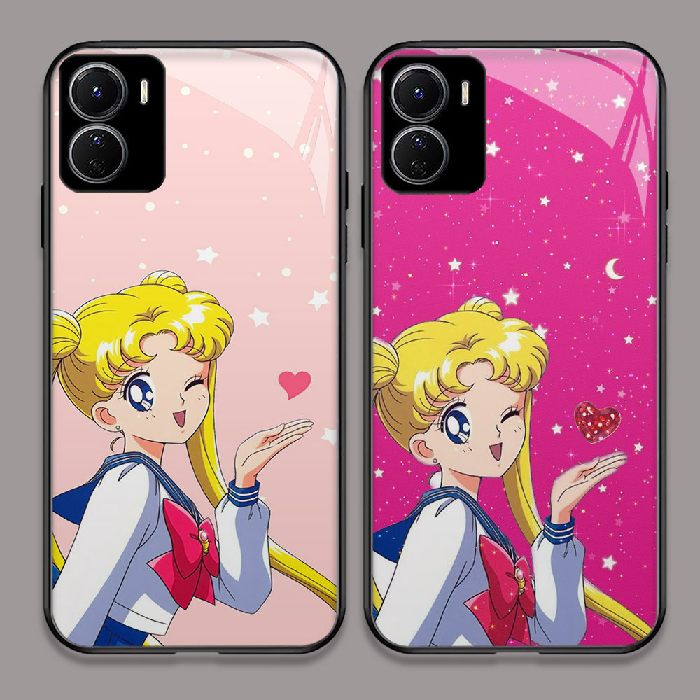 U-21 Sailor Moon HD Kaca Casing untuk Xiaomi Redmi Note A1 A5 9T 7 A2 9A Pro Case
