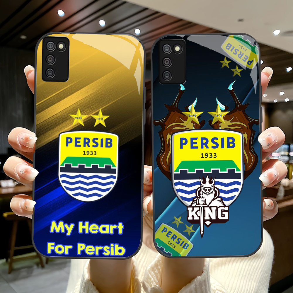TK-25 Persib Bandung Logo HD Glass Casing untuk Samsung A03S A71 M02S A02S A51