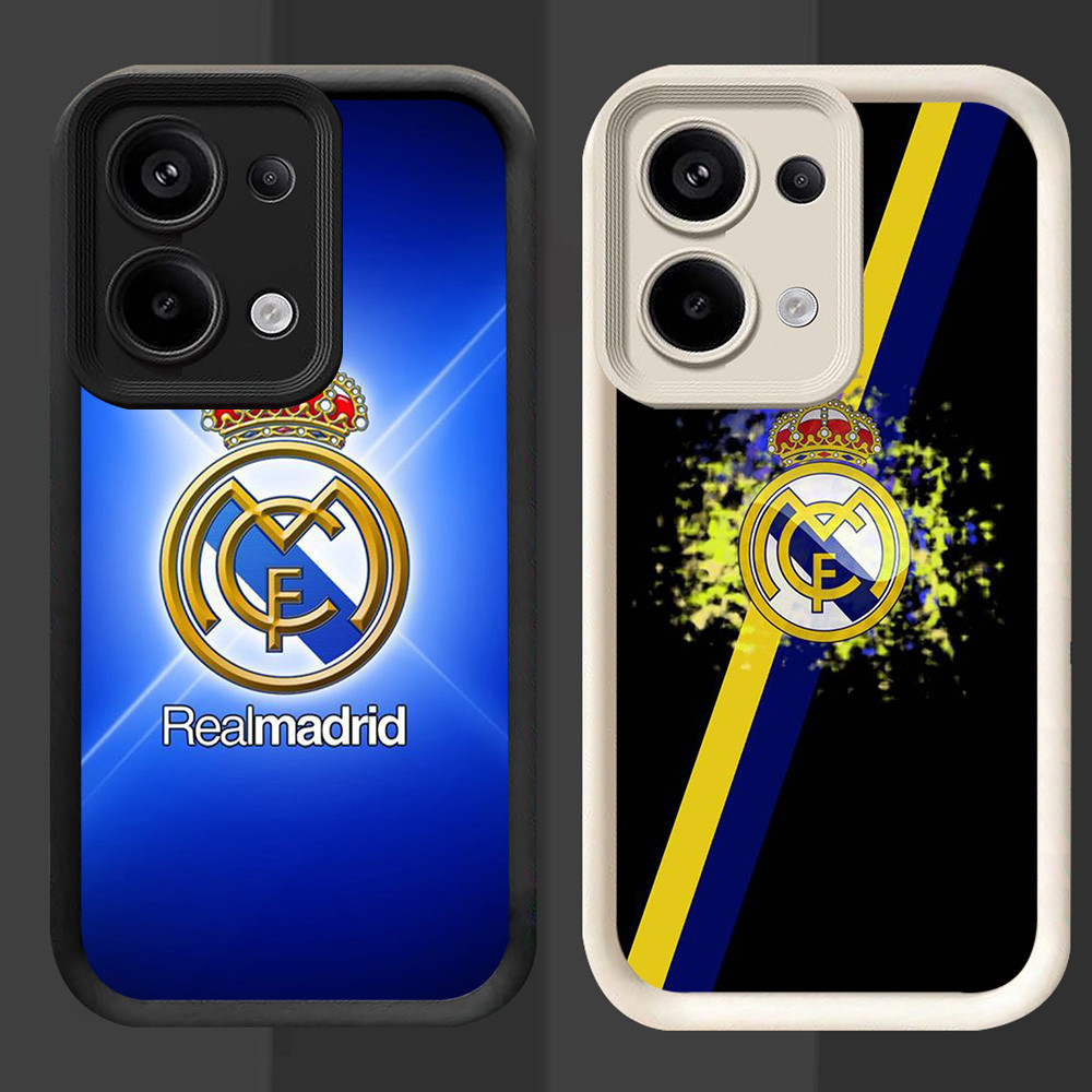 R80 Real-Madrid Casing untuk OPPO Reno 15F 15FS A6 Pro A6X Hitam dan Putih