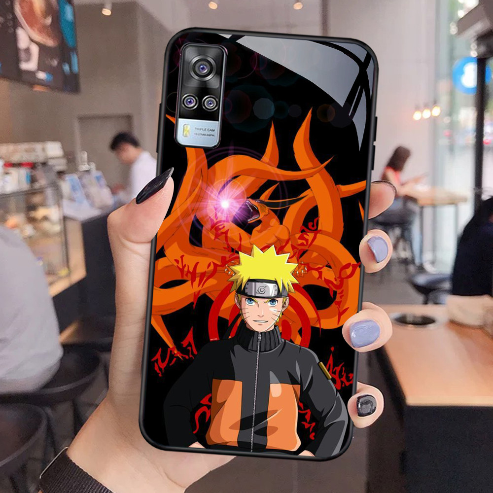 FA-24 Naruto Sasuke HD Glass Case Casing Kaca untuk VIVO Y51 Y89 V21 V21S X23 Y85 V20 Y31 Y52 Y53S 2