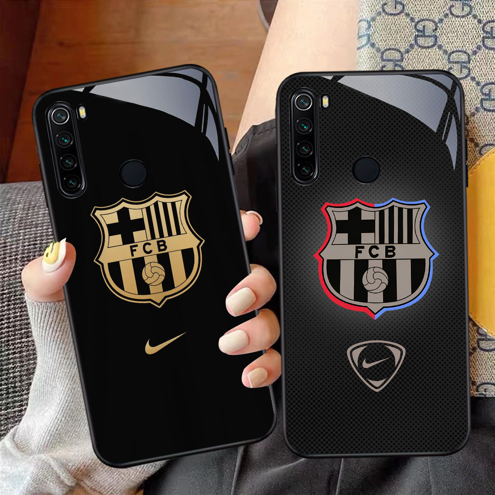 FA-1 Barcelona Football HD Glass Case Casing Kaca untuk Xiaomi Redmi Note Poco C3 11 M2 C31 M5S 8 X6