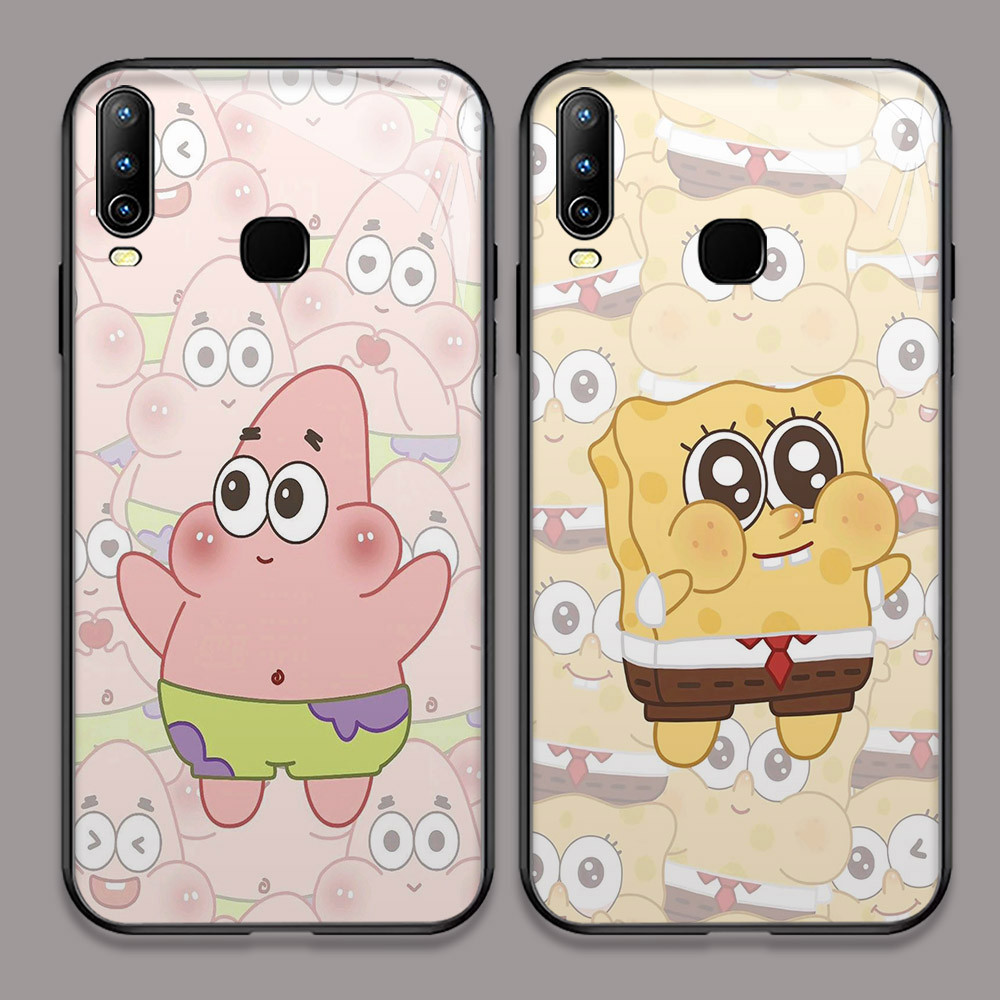 U-40 SpongeBob HD Kaca Casing untuk VIVO Y30 Y17S Y12 Y15S Y19 Y15 Y17 Y12i Y50 Y81 Y81s Case