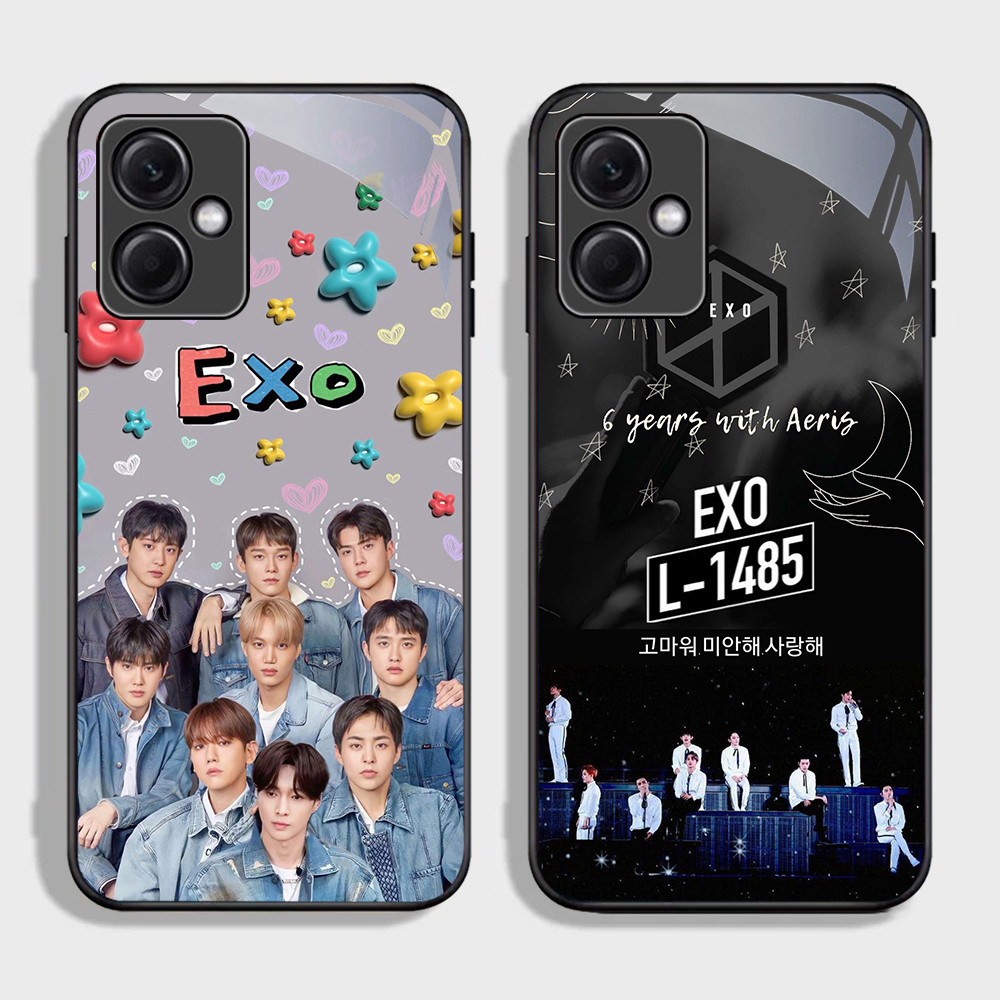 FB-18 K-POP EXO HD Glass Case Casing Kaca untuk Xiaomi Redmi Note 11A 9T 13 12 10A 10C 12C 8 9C