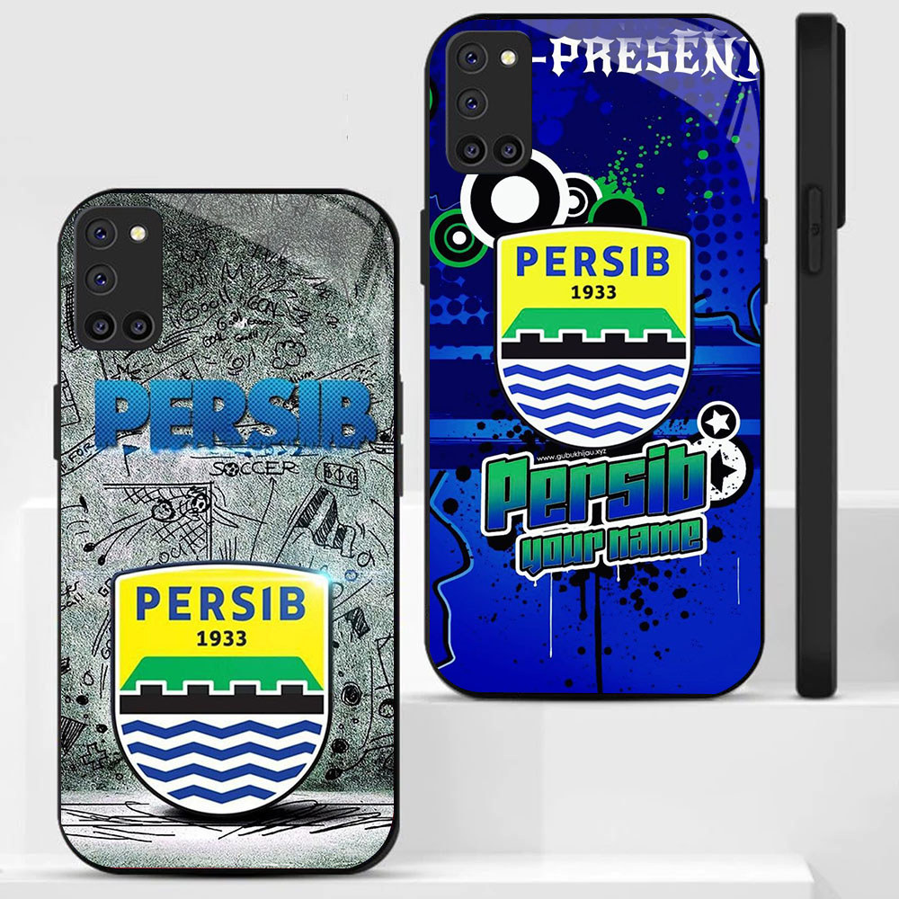 UP-18 Persib bandung Casing KACA untuk OPPO Reno F19 A92 A52 A94 5 A72 5F Pro Lite