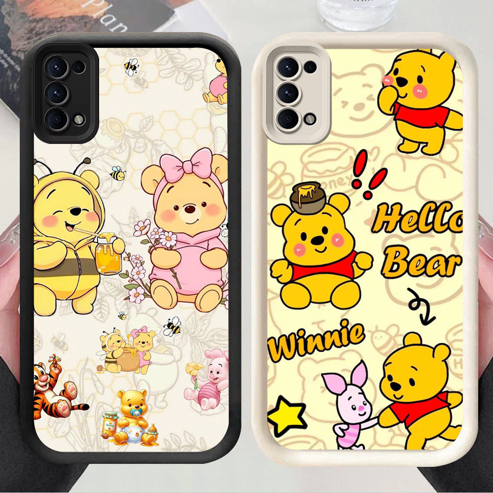 TS-80 Winnie the Pooh Shockproof soft Casing untuk Realme Narzo C3 20A 5s C75 5 7I N63 C17 6i N53 10