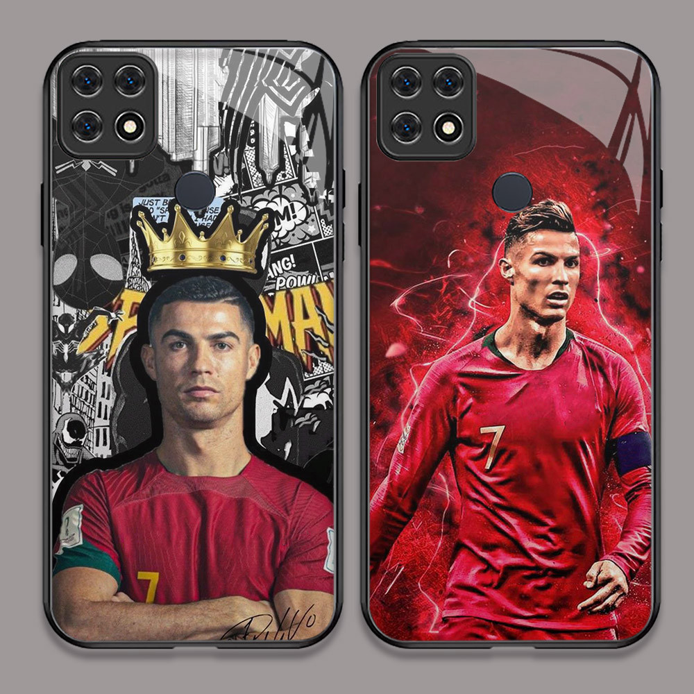 U-16 Ron_aldo King HD Kaca Casing untuk Realme C25 C20A C21 C25Y C25S C15 C11 2021 C21Y C20 C12 Case
